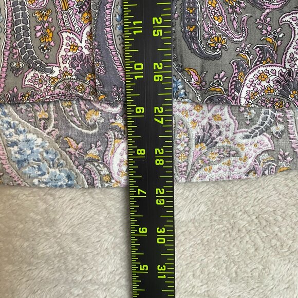 DEV Mens Shirt XL Paisley Print Button-Up Gray Multicolor Short Sleeve - Picture 6 of 8